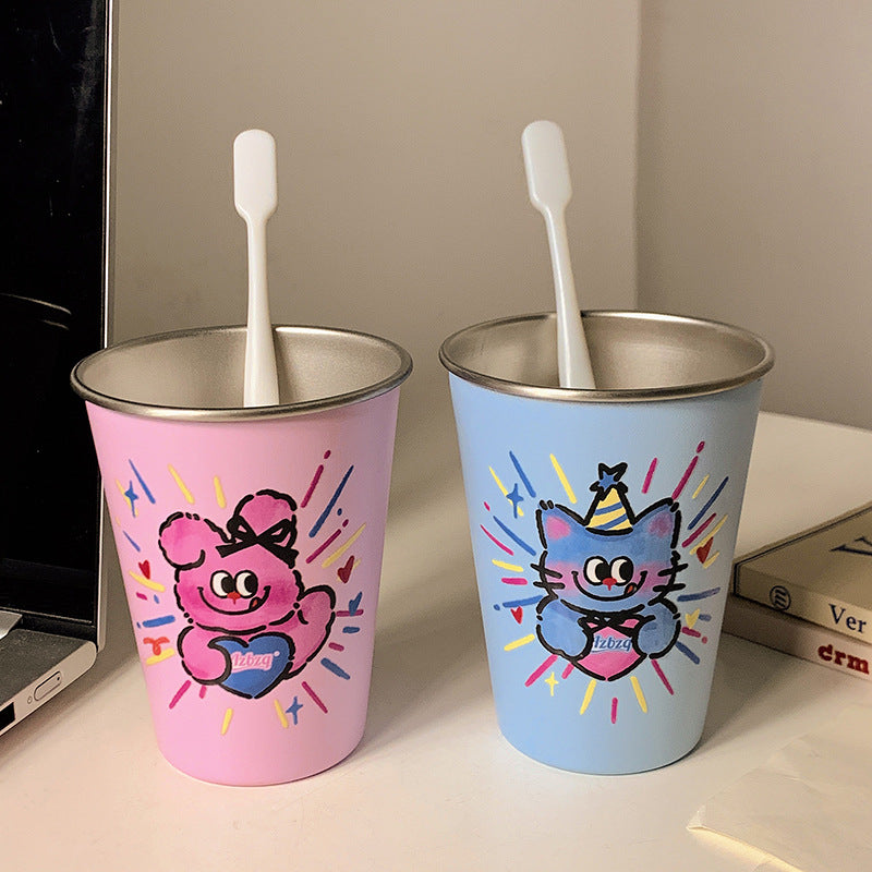 Insulated mug with cheerful bear motif Bowlift