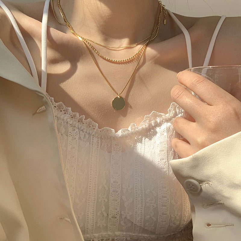 Layered Dainty Pendant Necklace Bowlift