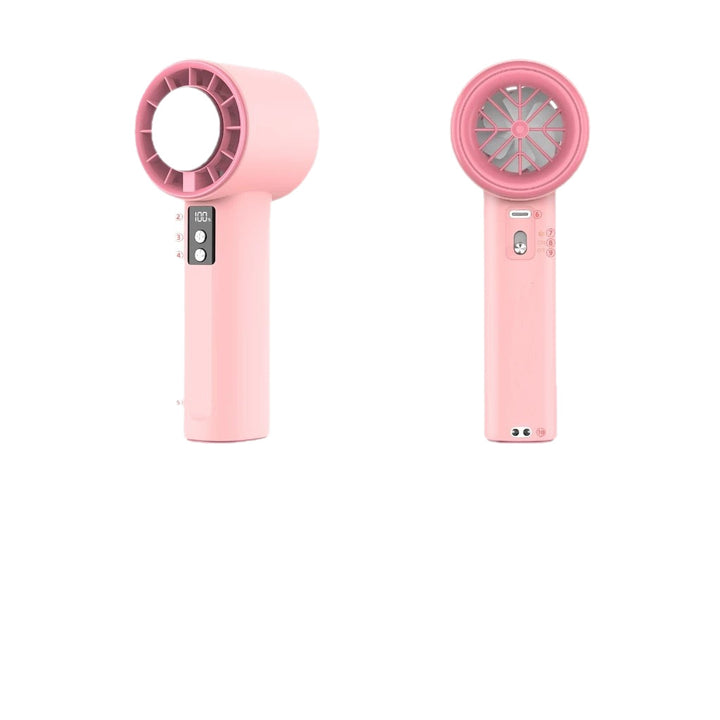 Women's Portable Turbo Hand Fan with Digital Control Bowlift