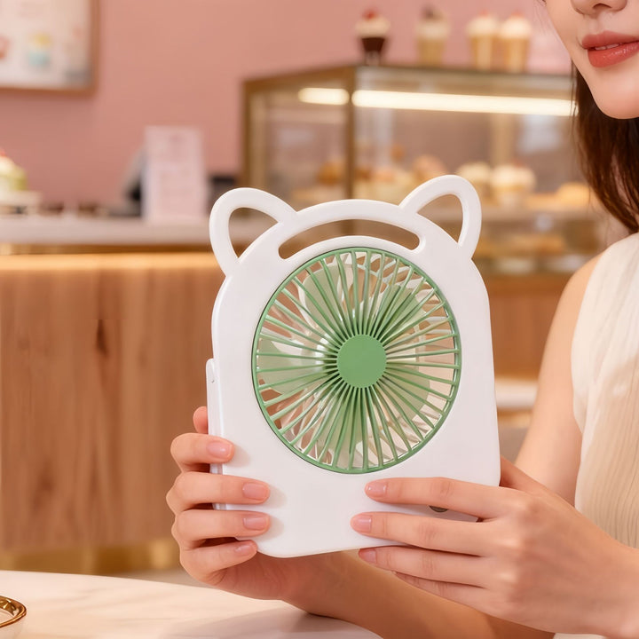 Portable Hand Fan in Cute Cat Ear Design Bowlift