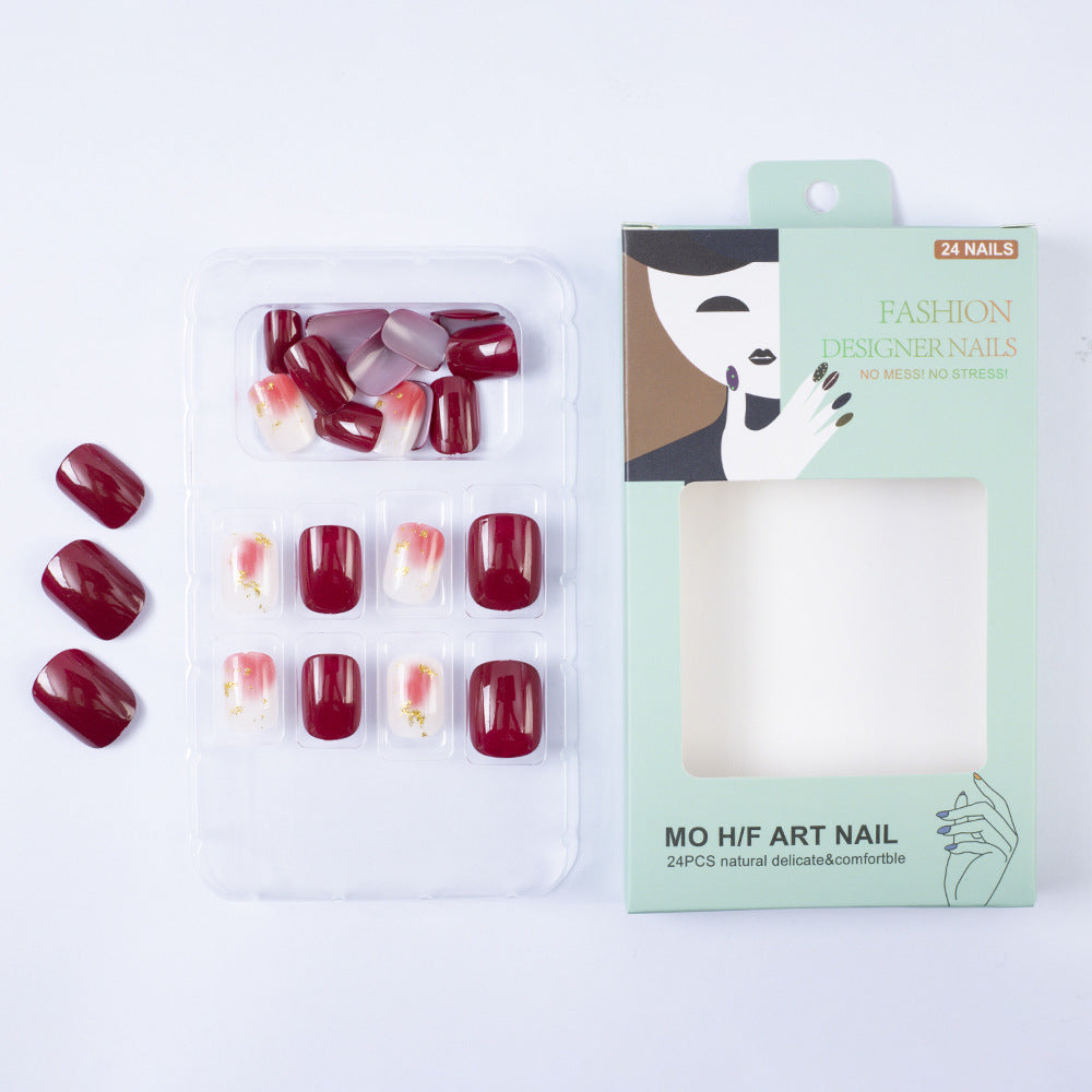 Artificial nails in modern glitter gradient design Bowlift