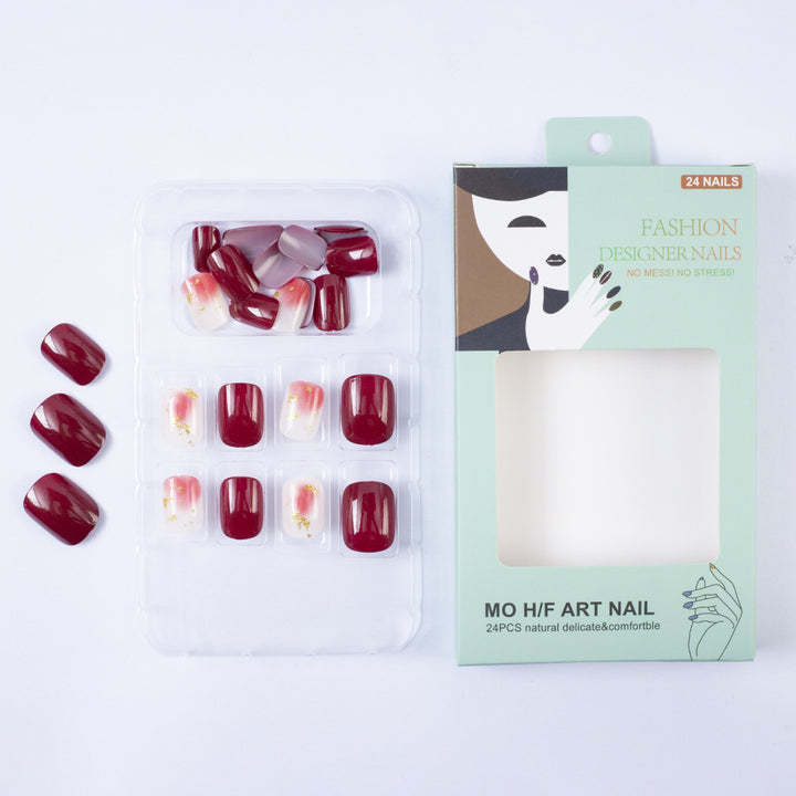 Artificial nails in modern glitter gradient design Bowlift
