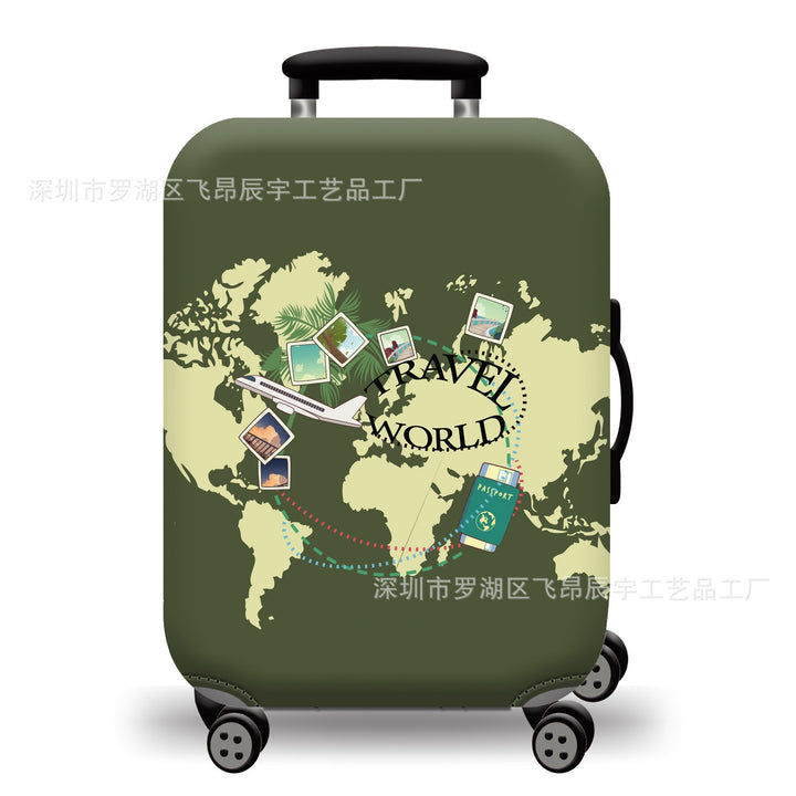Hard Shell Luggage with Earth Design Bowlift