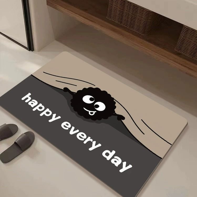 Playful Cat-Themed Kitchen Mat Bowlift