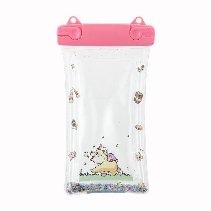 Waterproof phone pouch with adjustable lanyard and transparent touch-sensitive sleeve Bowlift