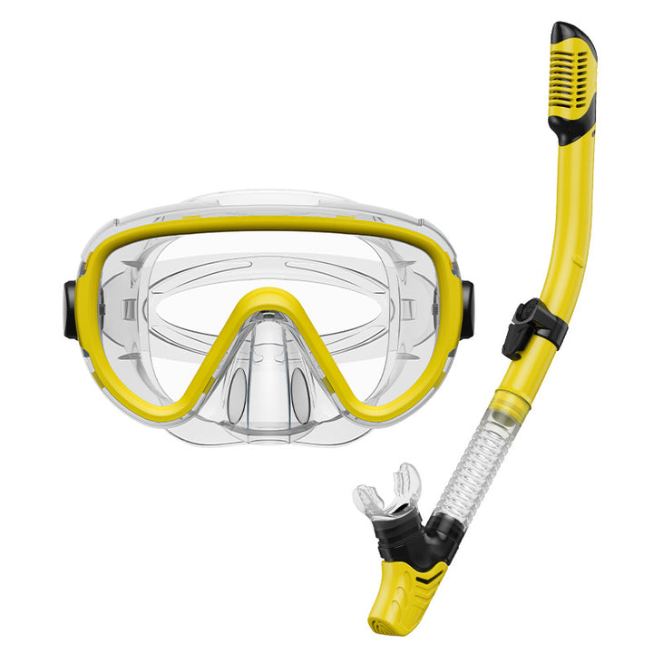 Premium dive mask with anti-fog function and flexible breathing tube Bowlift
