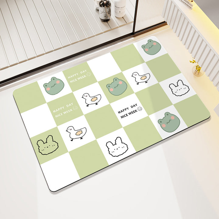 Cute Cartoon Pet-Themed Bath Mat Bowlift