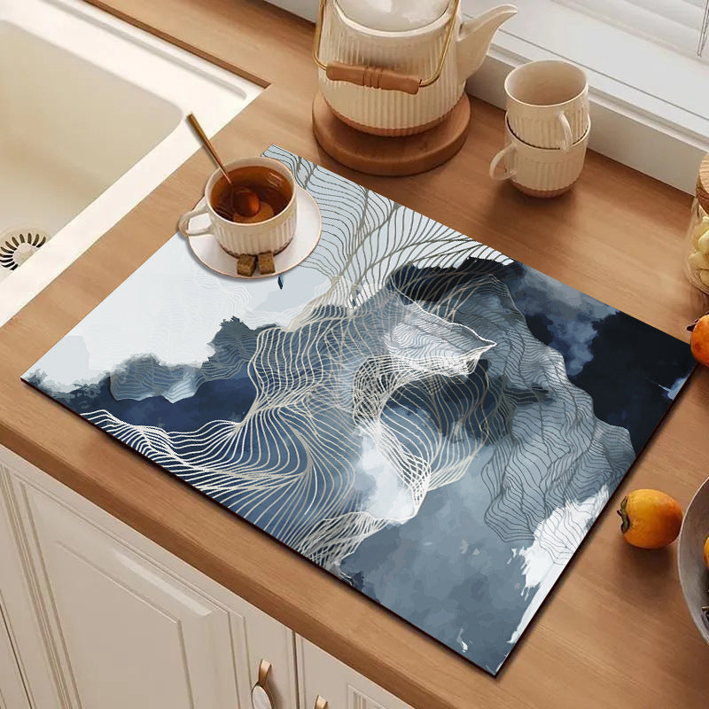 Abstract Geometric Kitchen Mat Bowlift