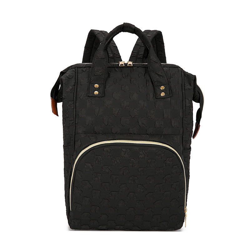 Checkered Patterned Backpack Bowlift