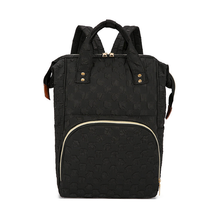 Checkered Patterned Backpack Bowlift