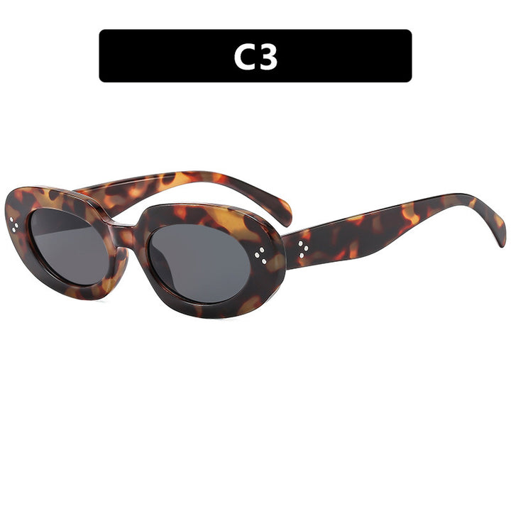 Ladies fashionable sunglasses with unique oval frame and protective lenses Bowlift