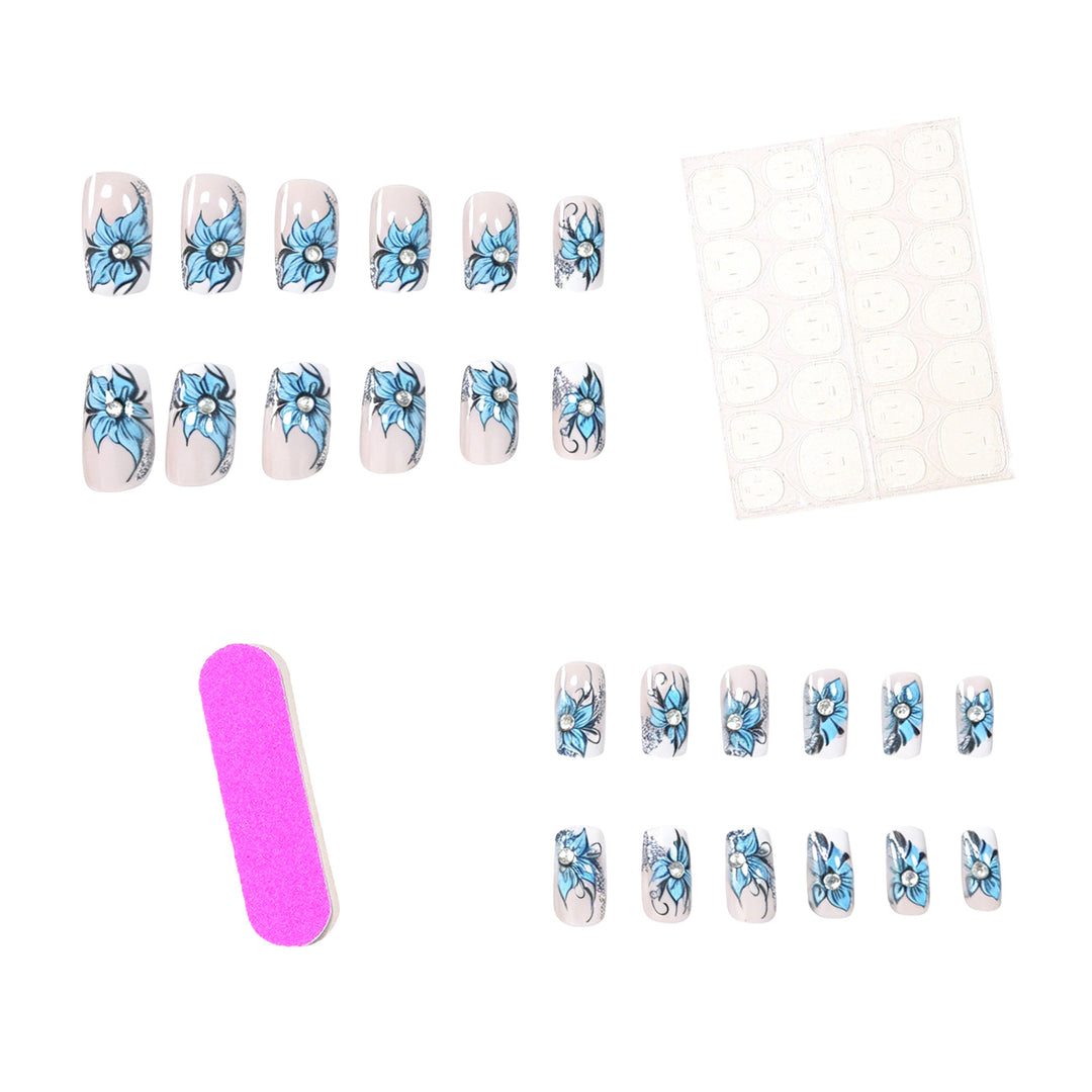 Floral Design Nail Art Bowlift