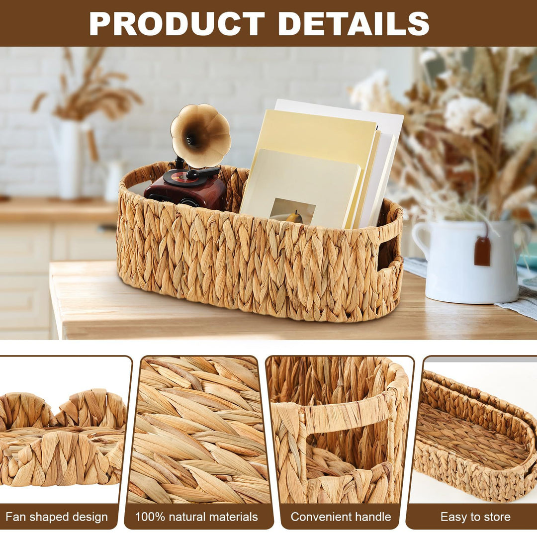 Oval Woven Storage Basket Bowlift