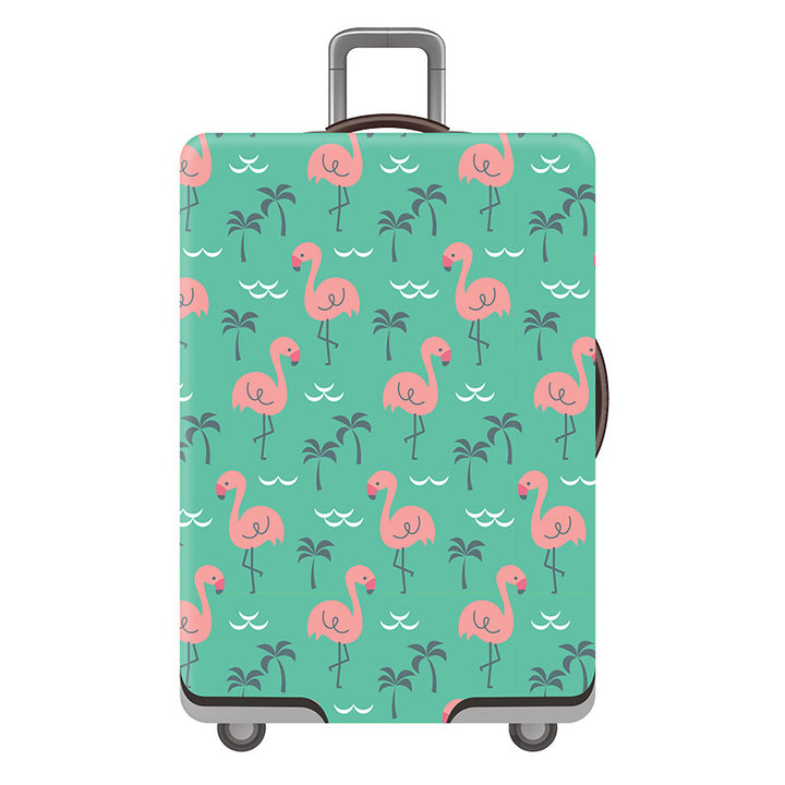 Women's Hard Shell Suitcase with Playful Flamingo Design Bowlift