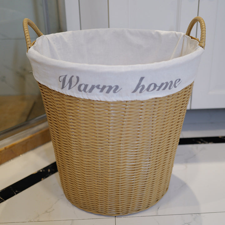 Washing Basket Set Made of Woven Material Bowlift