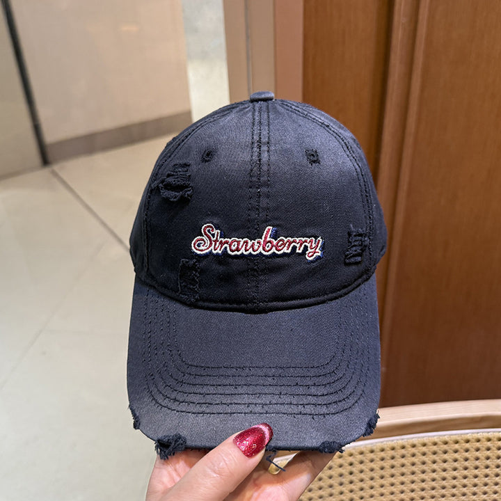 Women's Distressed Cotton Cap Bowlift