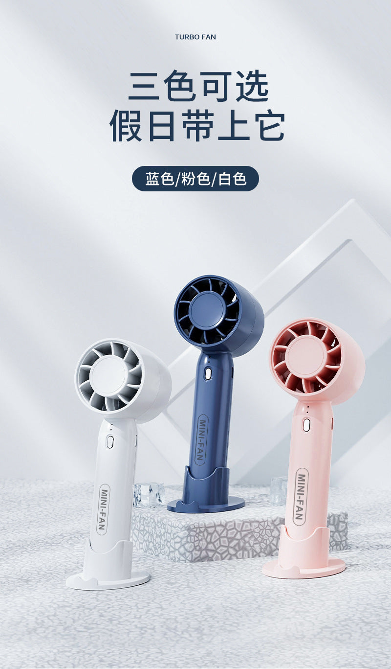 Women's Portable Hand Fan with Digital Temperature Display Bowlift