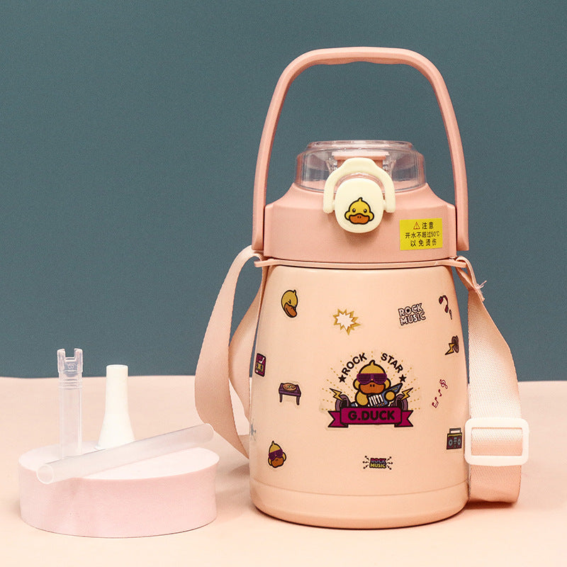 Ladies' insulated bottle with functional carrying strap and child-friendly design Bowlift