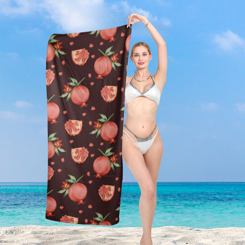 Beach towel with vivid floral print Bowlift