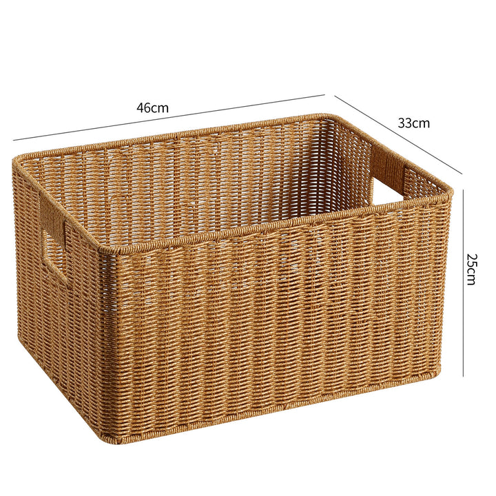 Handwoven Decorative Storage Chest Bowlift