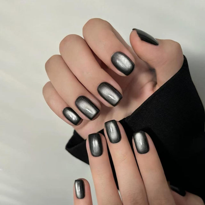 Artistic Press-On Nail Set with Celestial Design Bowlift