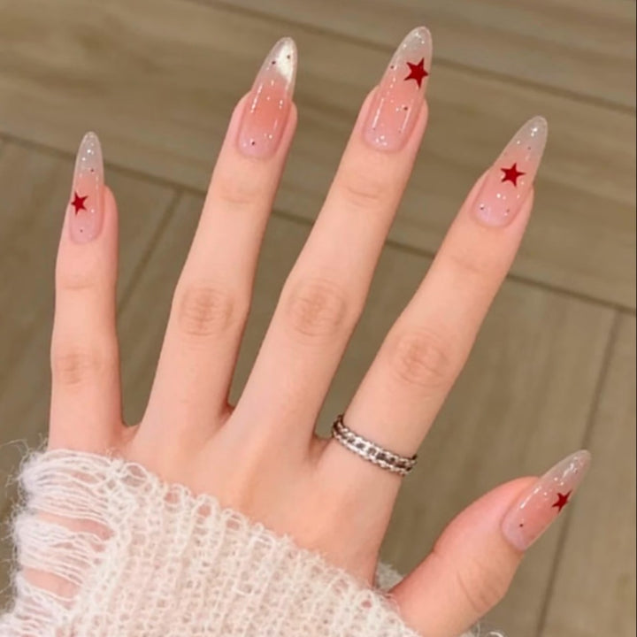 Floral Embellished Press-On Nail Set