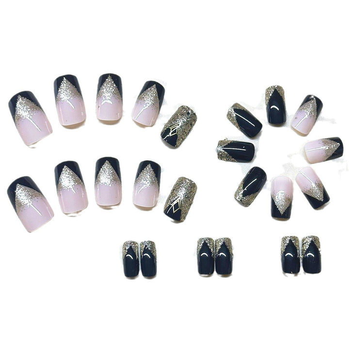 Glittery Acrylic Nail Extensions Bowlift