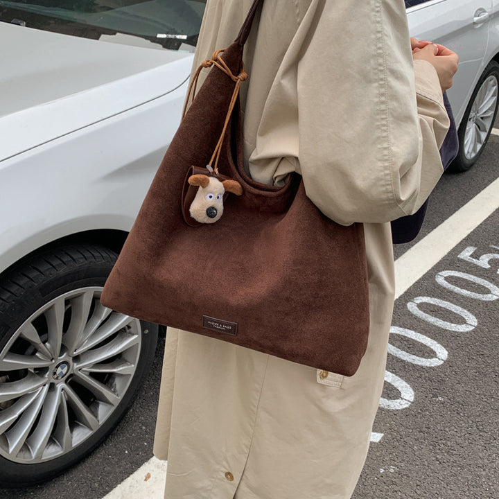 Premium Suede Slouchy Tote Bag Bowlift
