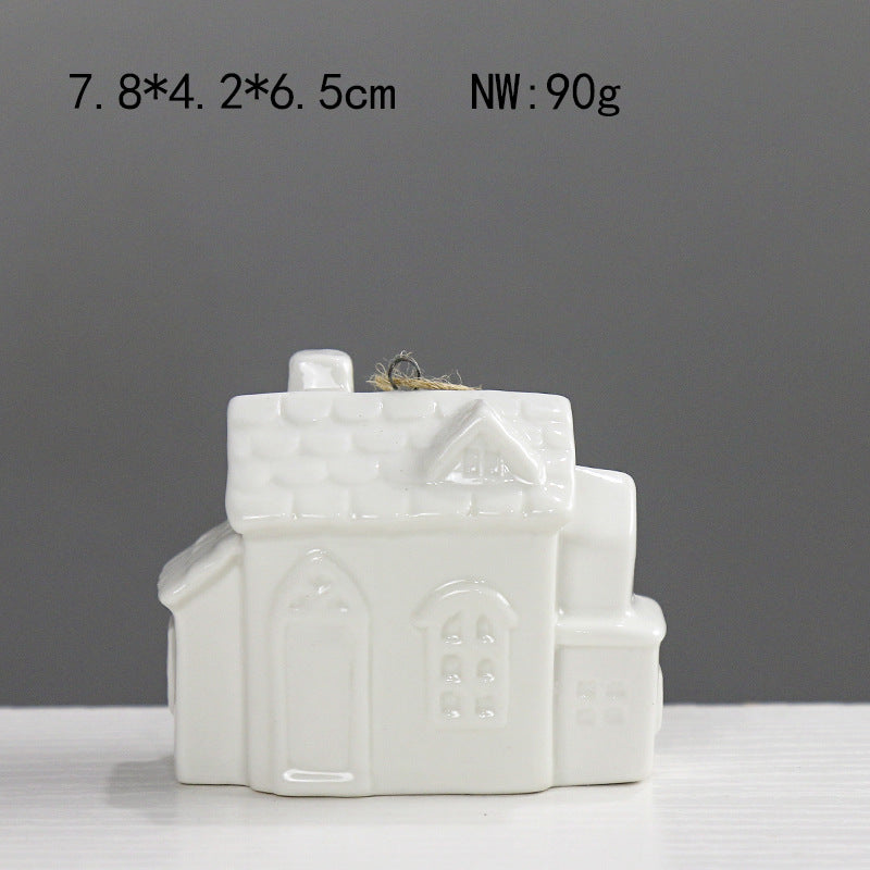 Decorative Ceramic House Figurine Bowlift