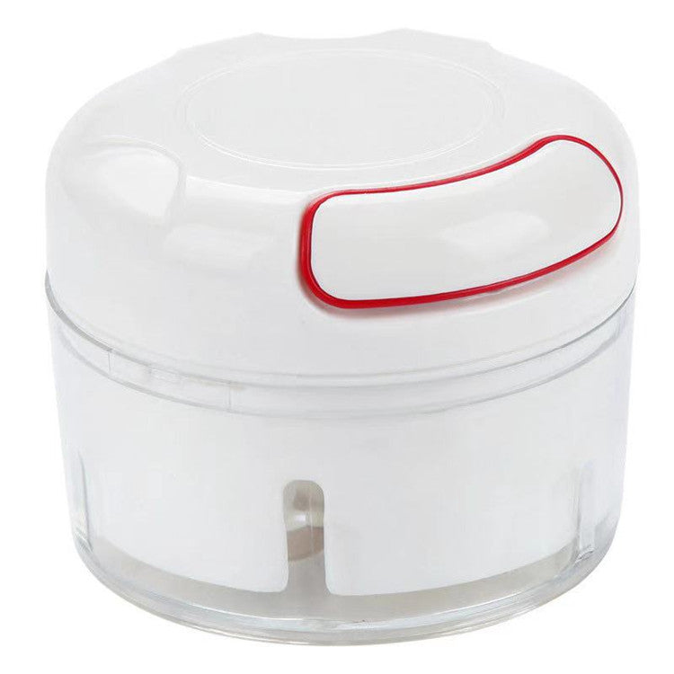 Compact Manual Food Chopper with Pull-String Multi-Blade Bowlift