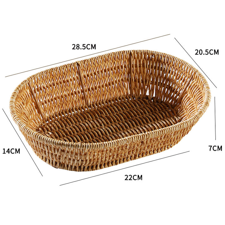 Handcrafted Woven Bread Basket Bowlift