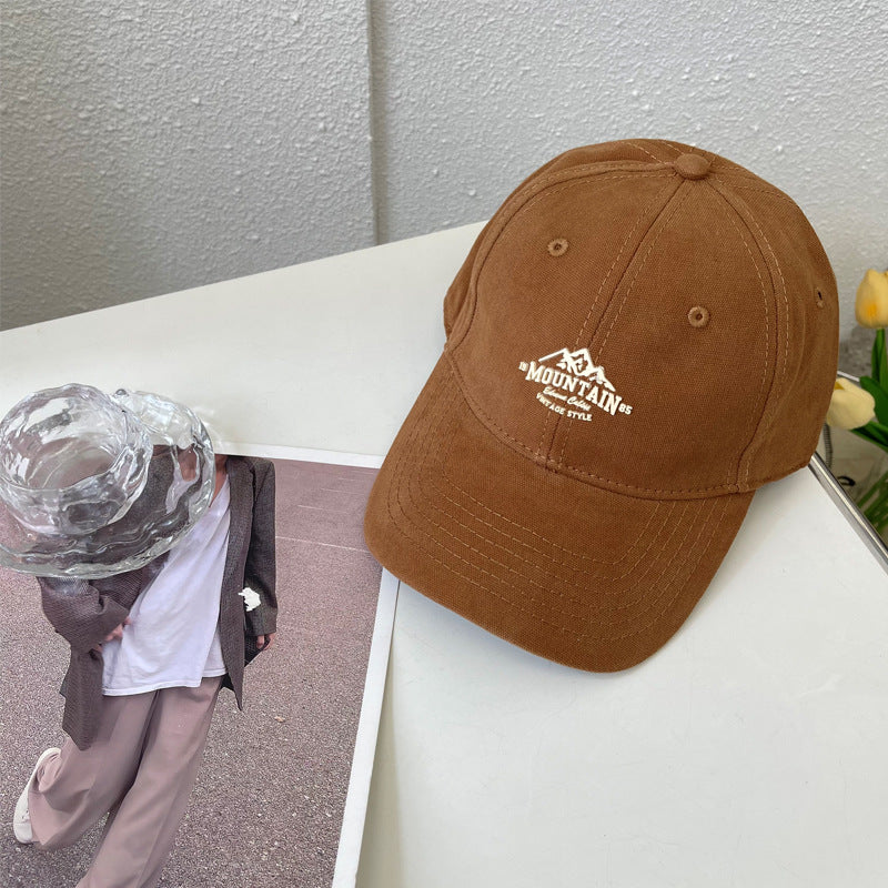 Men's Vintage-Inspired Mountain Graphic Baseball Cap Bowlift