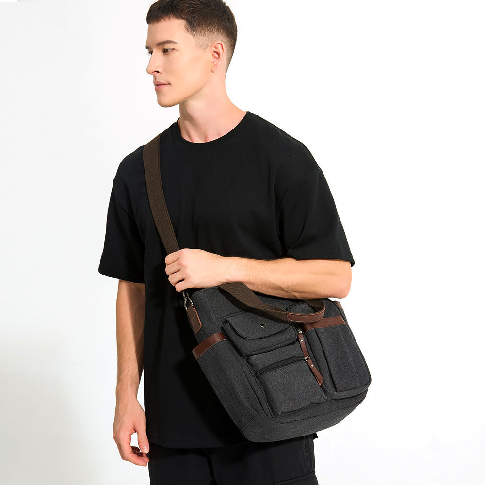 WoMulti-Pocket Canvas Tote Bag Bowlift