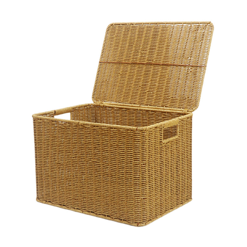 Woven Storage Chest with Lid Bowlift