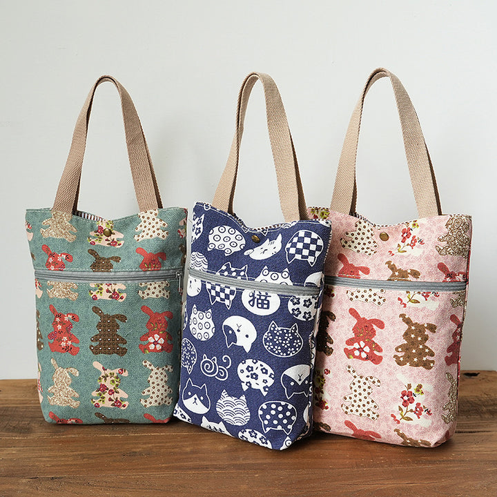 Stylish Cat-Themed Tote Bag Bowlift