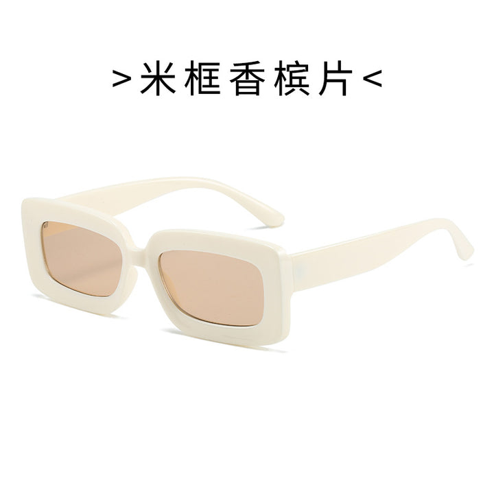 Women's Fashion Turtle Sunglasses with Rectangular Frame and Gradient Lenses Bowlift