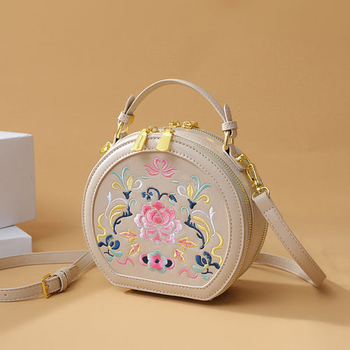 Vintage Floral Embroidered Handbag Bowlift
