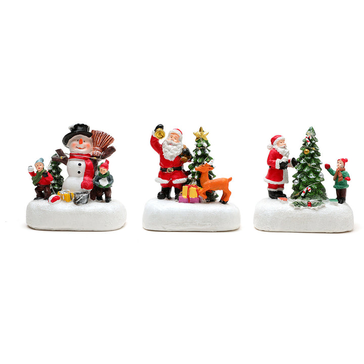 Illuminated Snowman Figurine Bowlift