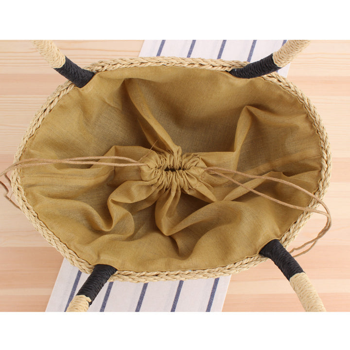 Braided beach bag with wide carrying handle Bowlift