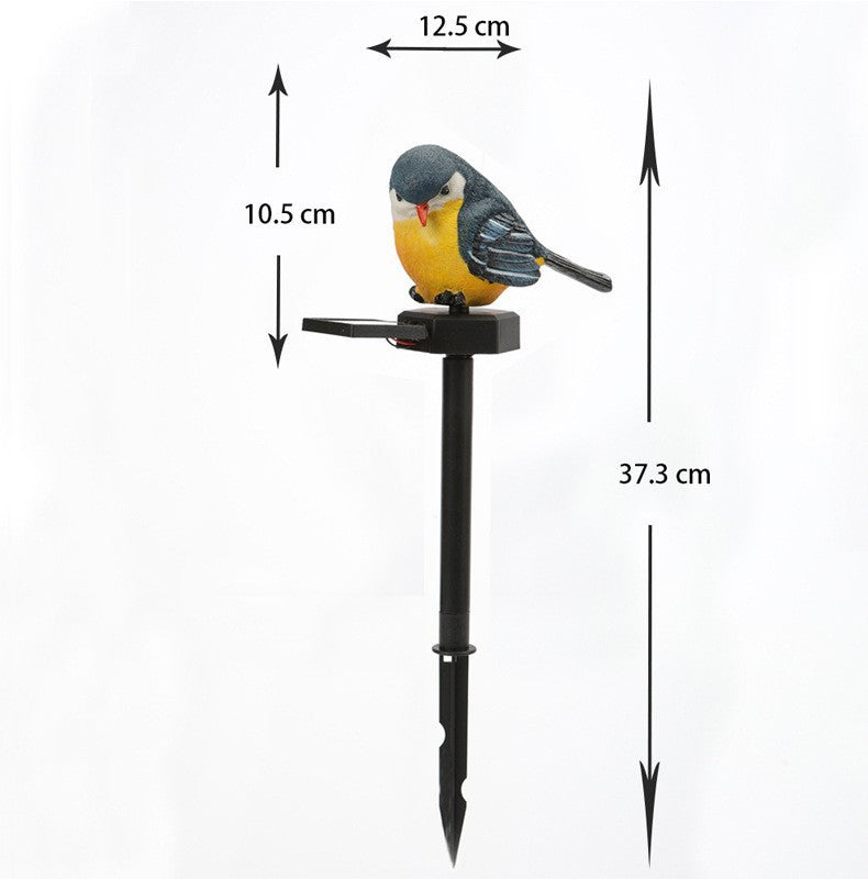 Realistic Solar Bird Garden Stake With Motion Sensor And Weatherproof Design Bowlift