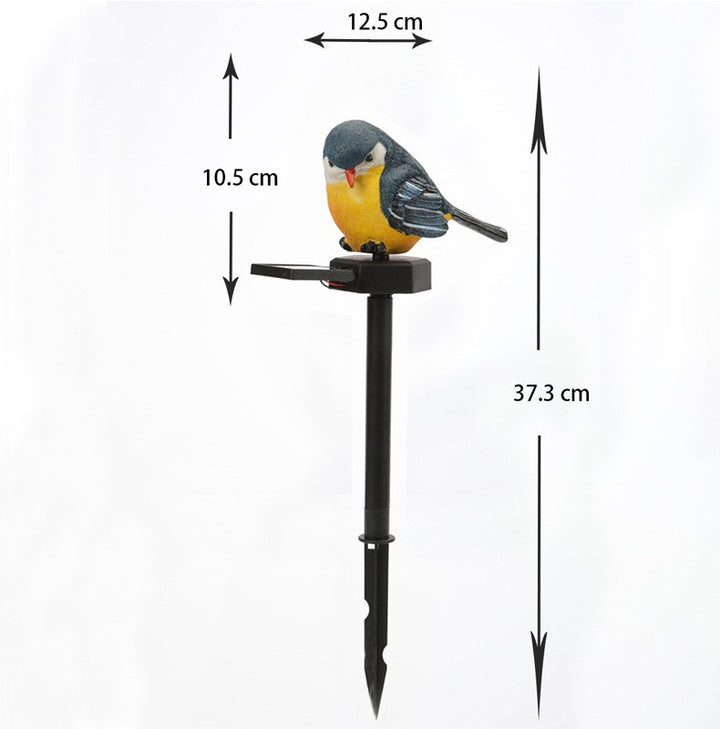 Realistic Solar Bird Garden Stake With Motion Sensor And Weatherproof Design Bowlift