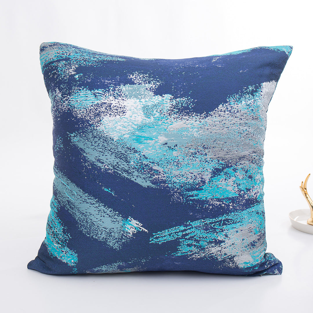 Decorative Textured Cushion with Metallic Finish