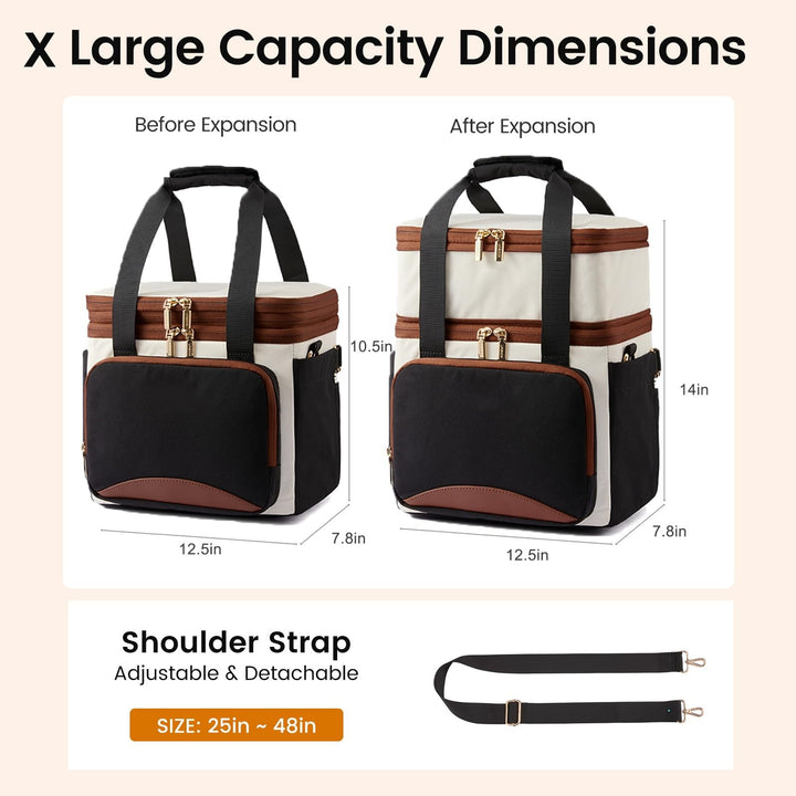 Insulated picnic bag with multiple compartments and elegant details Bowlift