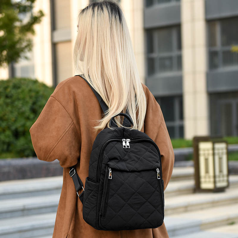 Quilted Multi-Pocket Backpack Bowlift