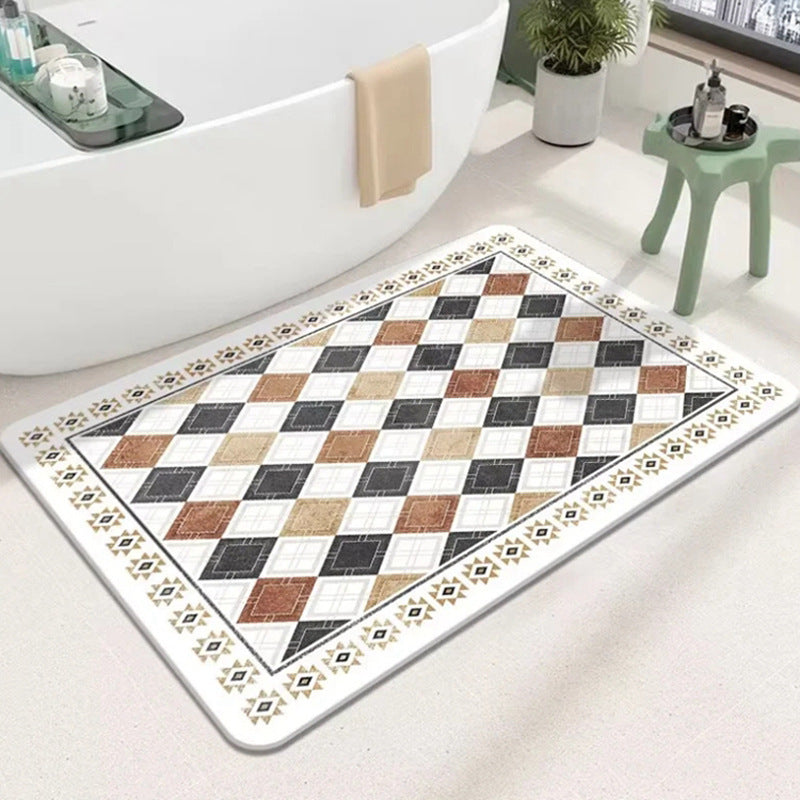 Geometric Patterned Bath Mat Bowlift