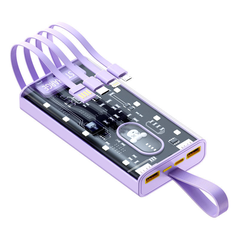 Portable power bank with integrated multi-charging port and intelligent charging display Bowlift