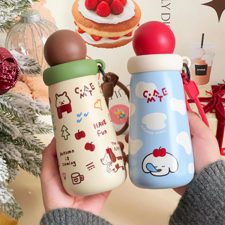 Women's Funny Water Bottle with Creative Lid Bowlift