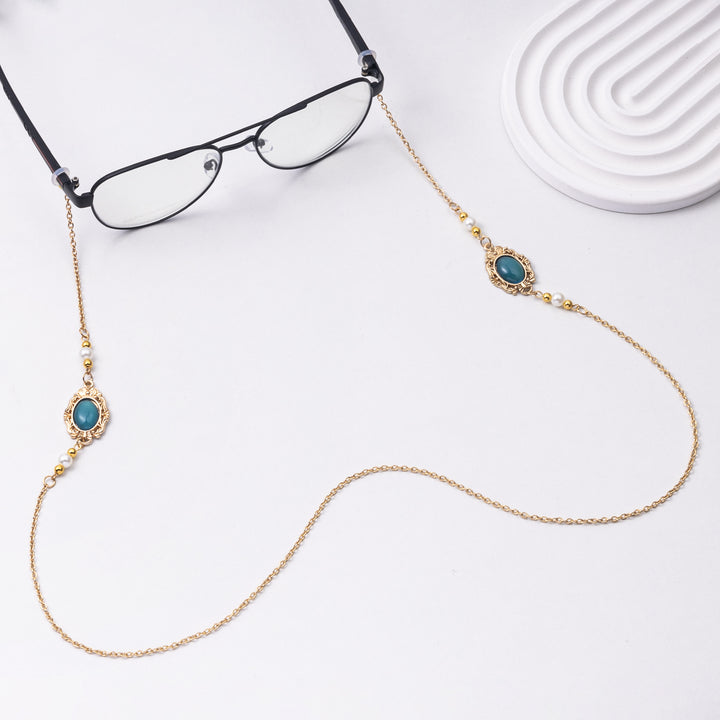 Ornate Eyewear Chain with Gemstone Accents Bowlift