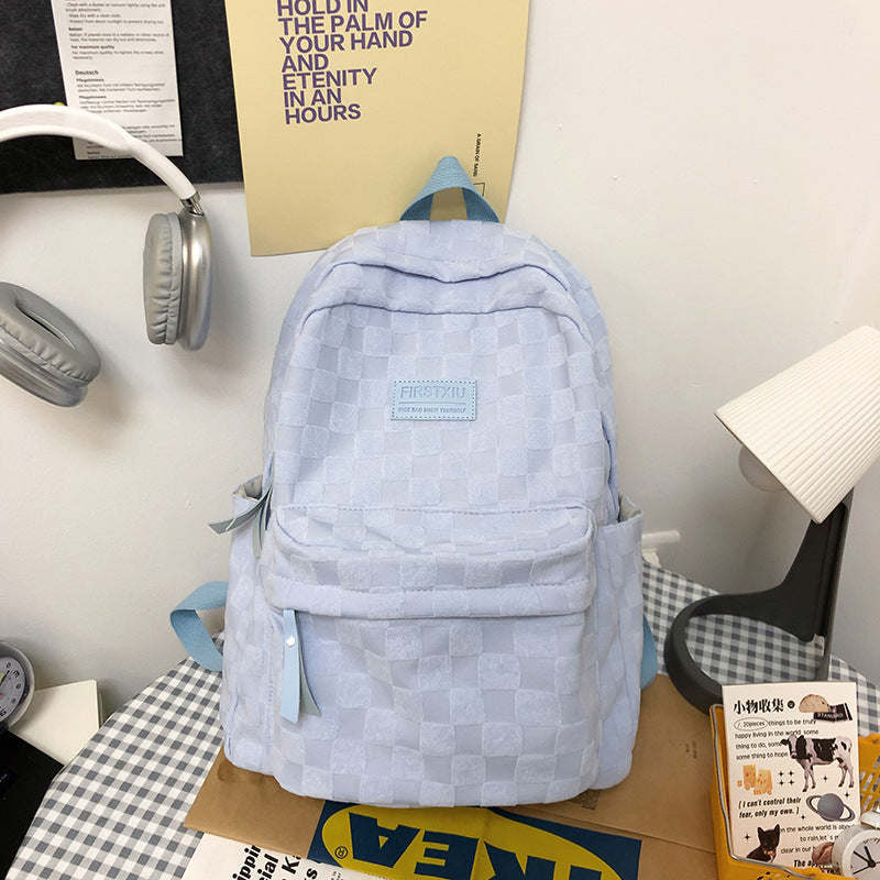 Classic Checked Patterned Backpack Bowlift