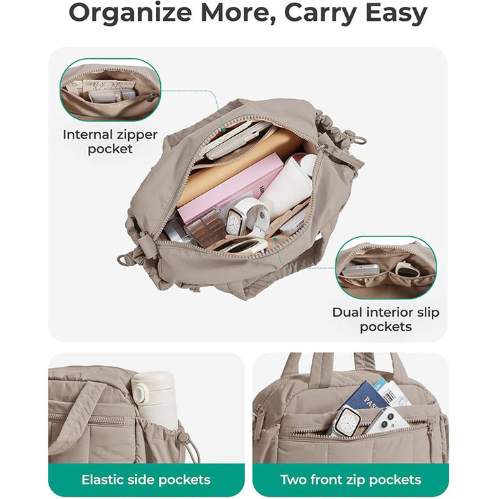 Practical Handbag with Multiple Compartments Bowlift